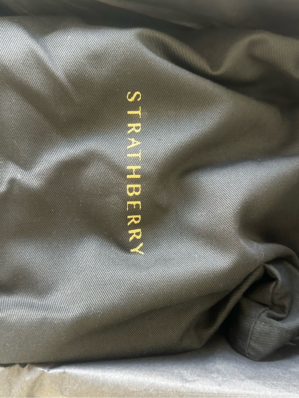 Strathberry Black and Gold Logo Dust Bag - Picture 5 of 5